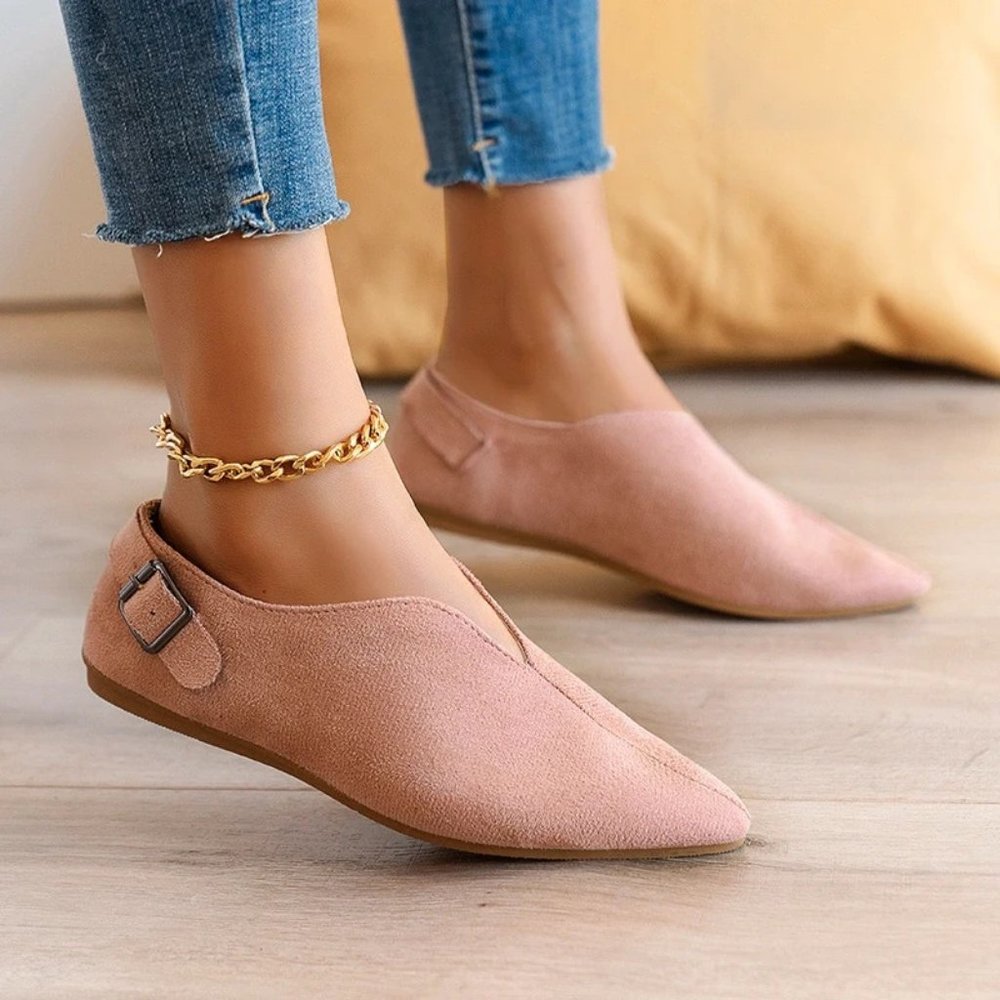 Suede Slip-on Loafers: size 7